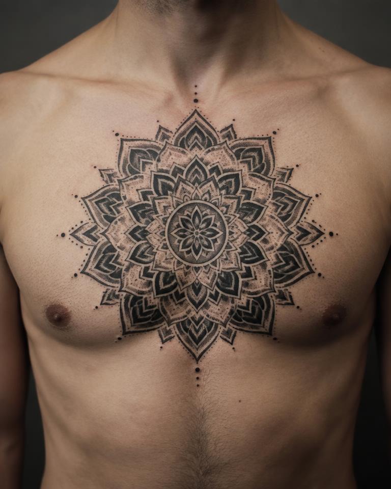 Mandala Chest Piece tattoo design