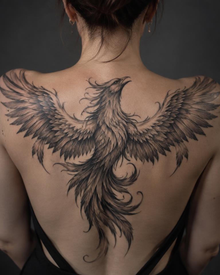 Phoenix Rising tattoo design