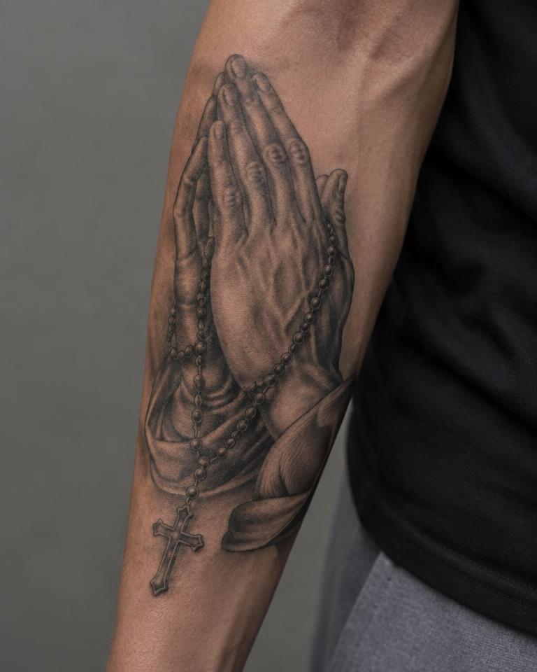 Praying Hands tattoo design