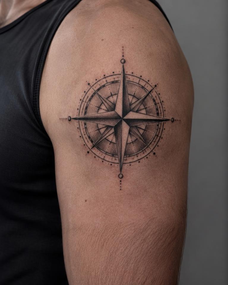 Compass Rose tattoo design