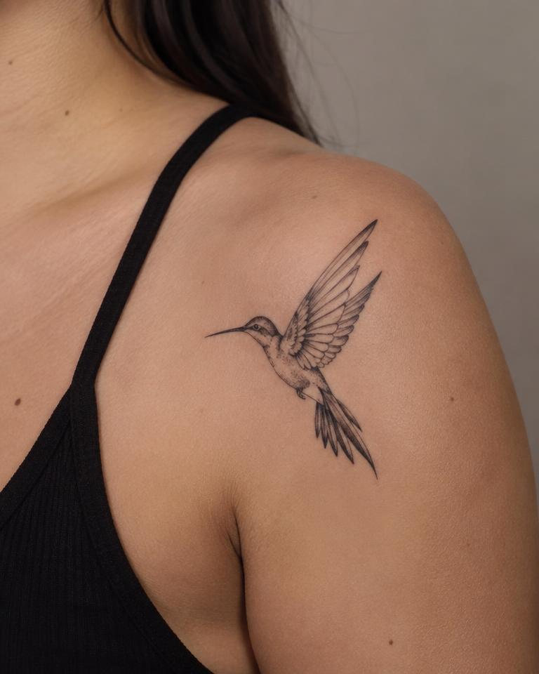Hummingbird tattoo design