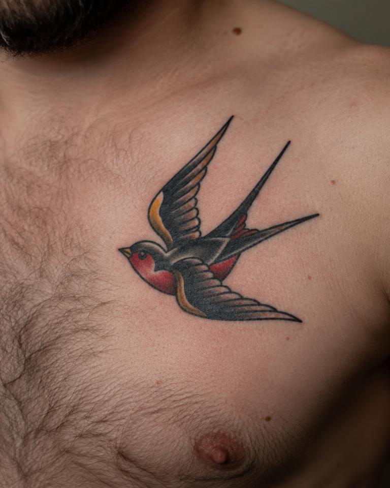 Traditional Swallow tattoo design
